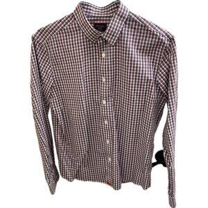 Untuckit Zenato Shirt Men’s M Plaid Wrinkle Free Button Up Long Sleeve